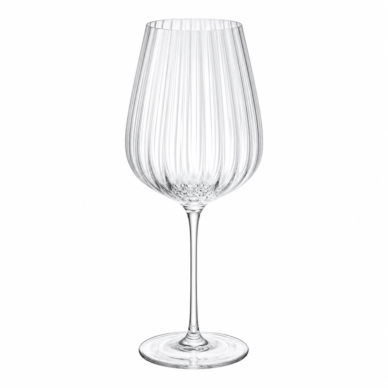 Ribbat rödvinsglas