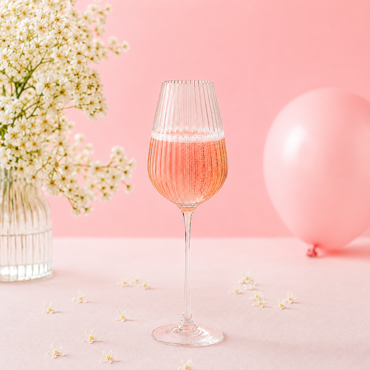 Ribbat vitvinsglas